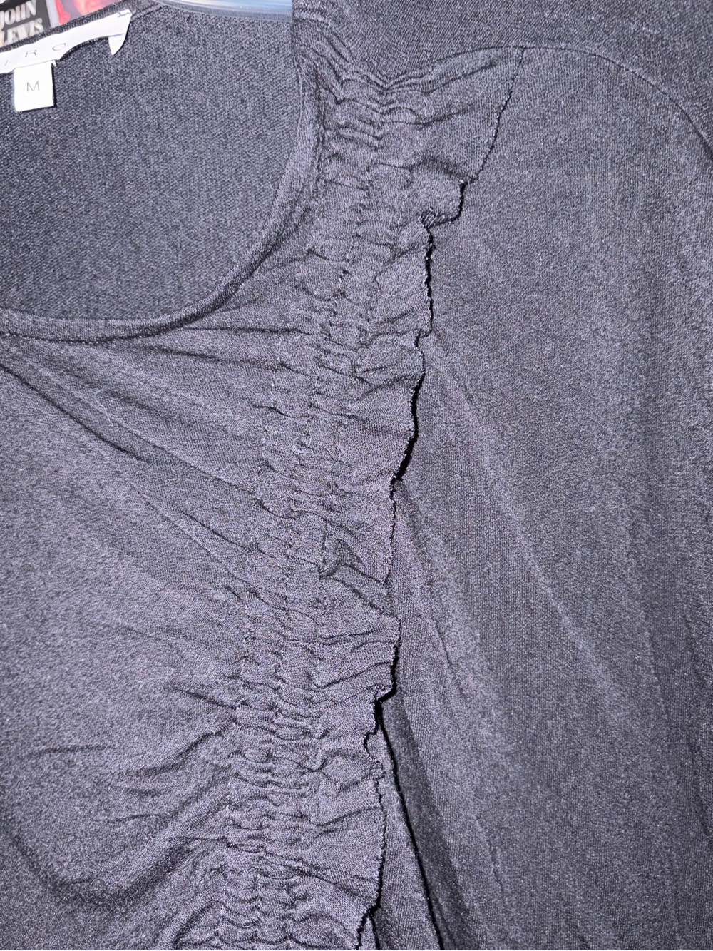 Iro Alajar Black Ruched Drawstring Long Sleeve Shirt - Picture 8 of 8